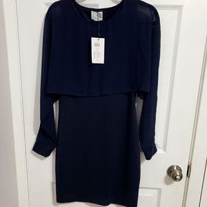 Vera Moda navy two layer dress